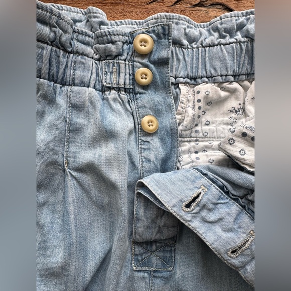 Free People Light Blue Paperbag Waist Ankle Jeans - Picture 8 of 9